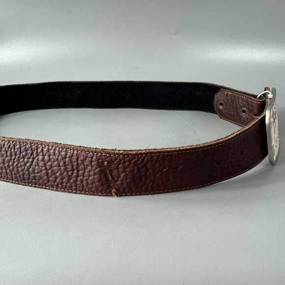 Buckle-Down Buckle Brown Leather Belt - Picture 5 of 13